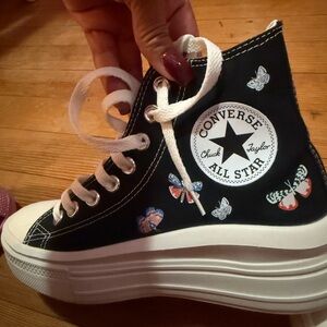 Converse Move Platform Butterflies Sneakers Sz 6.5